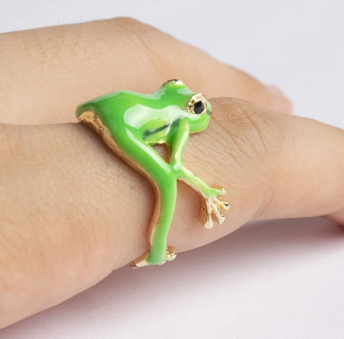 Latest-Tree Frog Ring, Vintage Frog Ring, Adjustable Tree Frog Ring OY