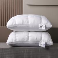 2pcs 5-Star Hotel Quality Pillow, 990G - Deep Sleep Neck Support, Non-Collapse High Pillow Core for All Seasons, Hypoallergenic Polyester Cover, Machine Washable
