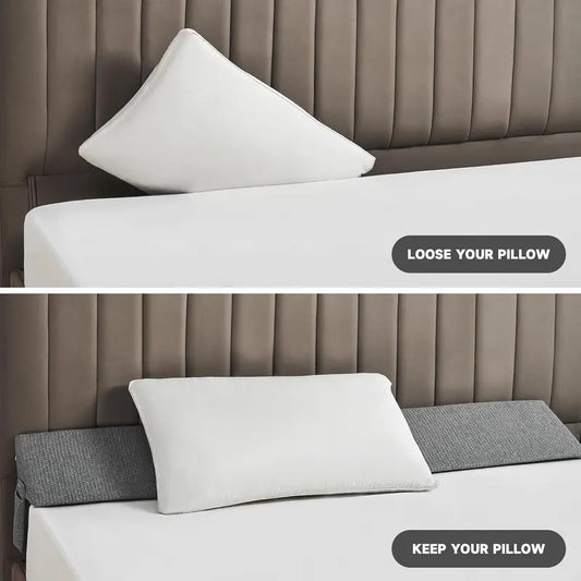 Gap Filler Bed Wedge Pillow for Headboard Gap, High-Density Memory Foam with Breathable CoverBed, Mattress Gap Filler(0-8"), Bed Wedge for Gap Between Your Headboard and Mattress Dark Grey