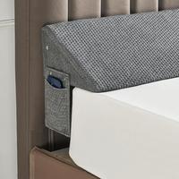 Gap Filler Bed Wedge Pillow for Headboard Gap, High-Density Memory Foam with Breathable CoverBed, Mattress Gap Filler(0-8"), Bed Wedge for Gap Between Your Headboard and Mattress Dark Grey