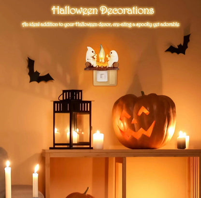 Ghost Campfire Flickering Nightlight Fire Marshmallow Night Light Halloween Gift