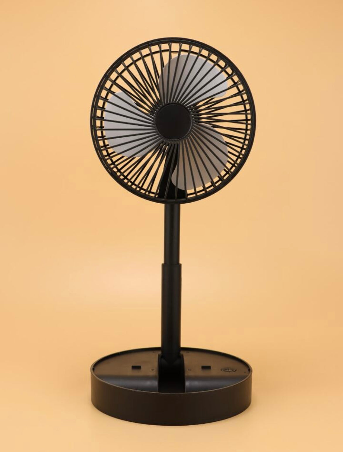 Usb Rechargeable Desktop Mini Fan With Telescopic Feature, Adjustable In 3 Speeds