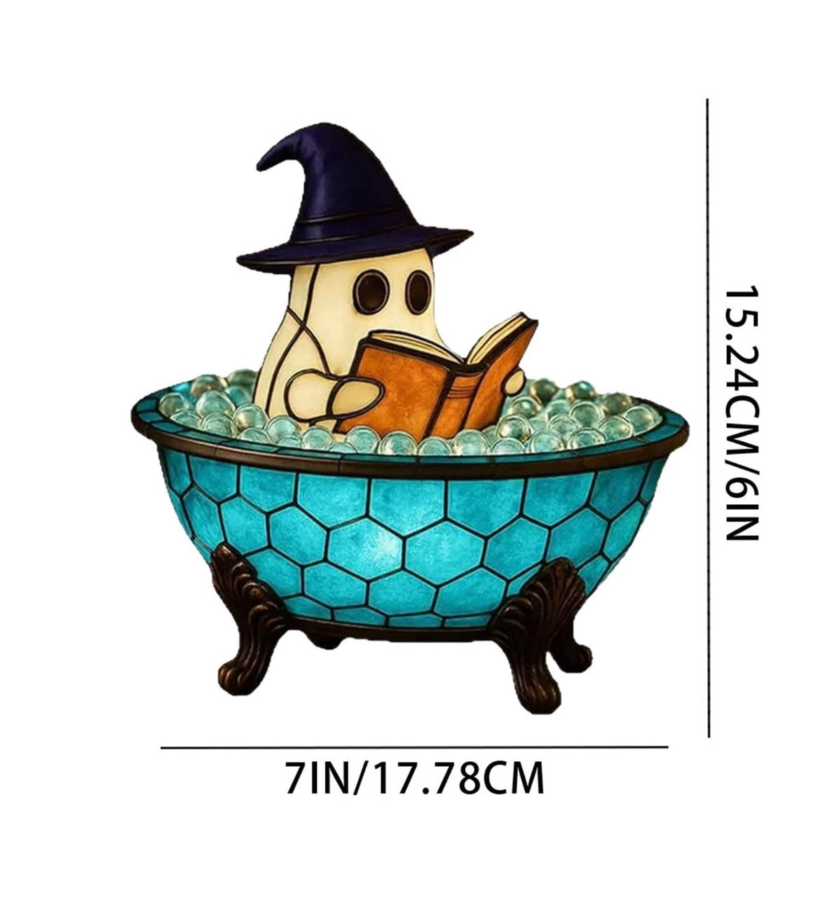 Halloween Bath Ghost  Lamp Cute Desktop Ornament Decorative Night Light