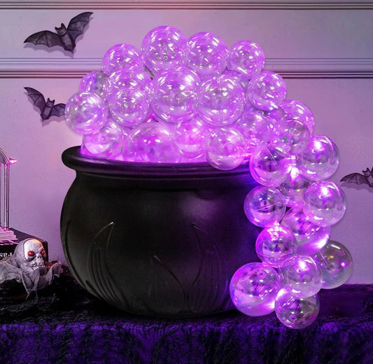 Halloween Decorations Indoor - DIY Bubbling Cauldron Set - Black Plastic Bowl
