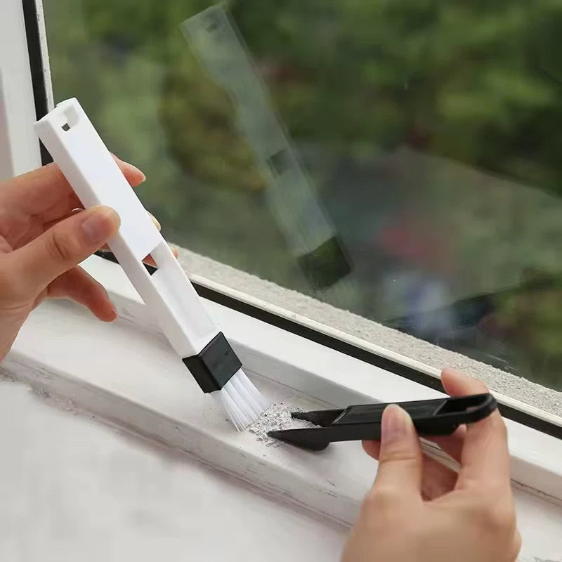 2-in-1 Window Groove & Keyboard Cleaning Brush – Home & Kitchen Cleaning Tool