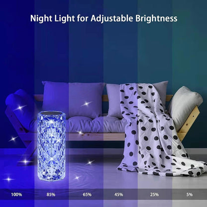 Crystal Lamp Table Lamp 16 Colors Changing Projector Light APP Control Lights
