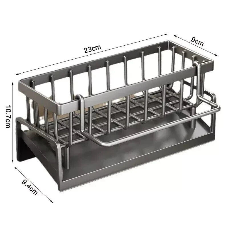 Drain Rack Storage Holder Shelf-Kitchen Sink Faucet Sponge Soap Cloth