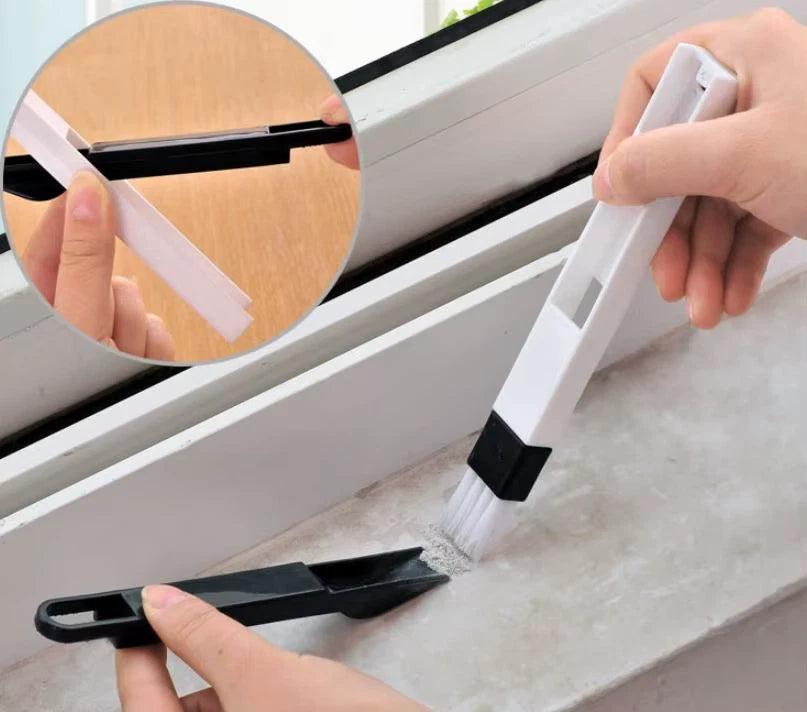 2-in-1 Window Groove & Keyboard Cleaning Brush – Home & Kitchen Cleaning Tool