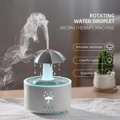 Raindrop Humidifier Water Drop Aromatherapy Diffuser Air Humidifier Night Light